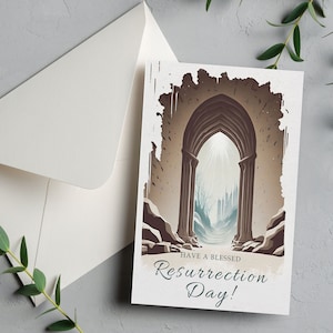 Carte de Pâques personnalisée pour elle lui. Jésus, jour de résurrection heureux personnalisé pour fille épouse maman ou papa cadeau de Pâques ! Carte avec une enveloppe