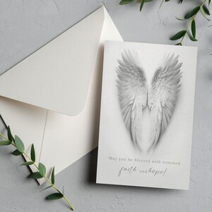 Personalisierte Osterkarte für sie ihn. Jesus, Custom Angel Wings, Faith, für Tochter Frau Mama oder Papa Ostergeschenke! Karte mit Umschlag