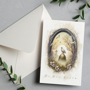 Carte de Pâques personnalisée pour elle lui. Jésus, joyeux jour de résurrection personnalisé pour les cadeaux de Pâques de la femme de la fille ou du papa! Carte avec une enveloppe