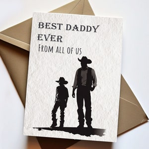 Cowboy Father's Day Card Gift for dad, Gift For Grandpa, Cowboy Dads
