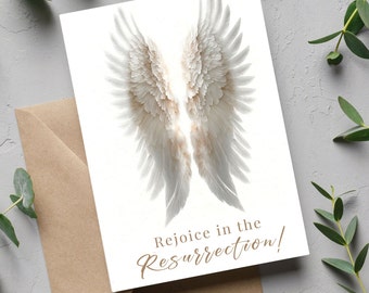 Resurrection Day card, Rejoice in the Resurrection, instant download, Printable Card, Greeting card, Christian Gifts, Easter