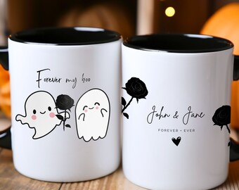 Forever My Boo Custom Matching Mugs, Halloween Couples Mug,Halloween Couples, Newlyweds, His and Hers, Funny Halloween, Couple Matching Mug