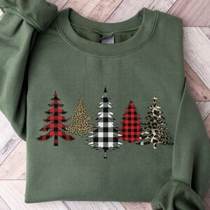 Buffalo Plaid Christmas Shirt, Christmas Family Shirt, Christmas Trees Shirt, Christmas T-shirt, Christmas Gift, Vintage Shirt