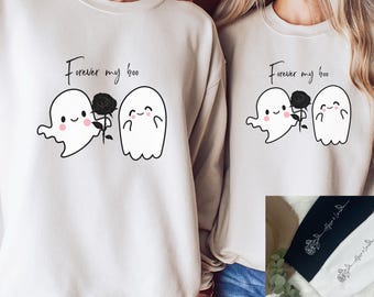 Custom Matching Couple, Forever My Boo Matching Couples Shirt, Matching Sweatshirts, Gift Romance, Couple Matching Gift, Romantic, Halloween