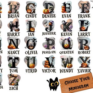 a large set of halloween font and numbers