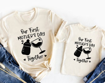 Mothers Day Matching Shirt, Our First Mother's Day Shirt, Mother's Day Mommy And Baby Outfit, Mother's Day Gift