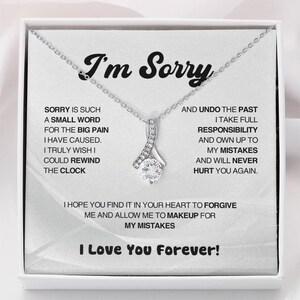 I'm Sorry Gift Apology Gift Necklace For Her, Please Forgive me Gift Wife, Girlfriend, Friend, Forgiveness, Forgive Necklace
