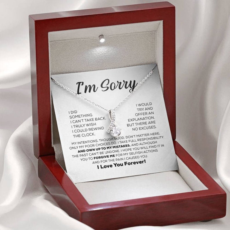 I'm Sorry Gift Apology Gift Necklace For Her, Please Forgive me Gift Wife, Girlfriend, Friend, Forgiveness, Forgive Necklace Bild 3