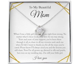 To My Beautiful Mom, Mother Gift Jewelry, Gift For Mom From Daughter, Necklace Gift For Mom, Mother Necklace,Mom Birthday Gift from Daughter