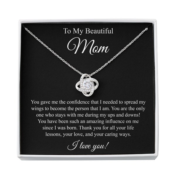 To My Beautiful Mom Necklace, Gift For Mom Necklace, Mother's Day Necklace