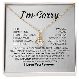 I'm Sorry Gift Apology Gift Necklace For Her, Please Forgive me Gift Wife, Girlfriend, Friend, Forgiveness, Forgive Necklace Bild 2