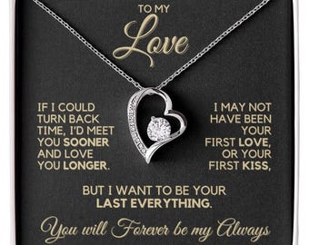Forever Heart Pendant Necklace: Romantic Gift for Wife, Girlfriend, Anniversary, Valentine’s Day Jewelry