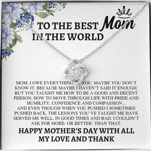 Love Knot Necklace: Cubic Zirconia Mom Gift
