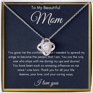 To My Beautiful Mom Necklace, Mom Necklace, Mother Daughter Necklace, Mother&#39;s Day Gifts, Jewelry Necklace For Mom