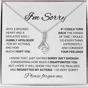 I'm Sorry Gift Apology Gift Necklace For Her, Please Forgive me Gift Wife, Girlfriend, Friend, Forgiveness, Forgive Necklace