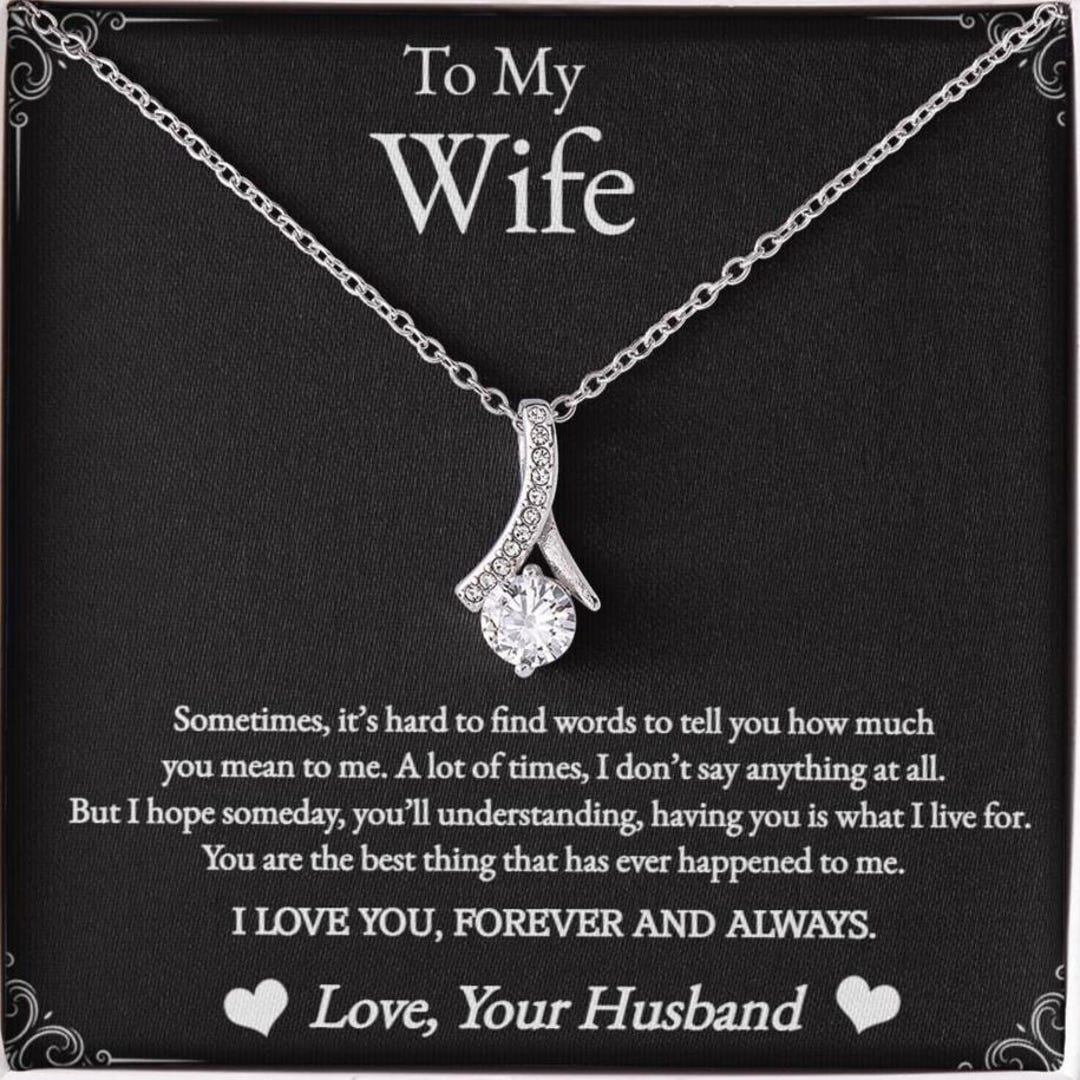 Gift for Wife From Husband Necklace, to My Wife Gift, Romantic Necklace ...