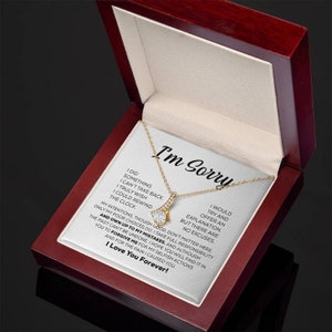 I'm Sorry Gift Apology Gift Necklace For Her, Please Forgive me Gift Wife, Girlfriend, Friend, Forgiveness, Forgive Necklace image 4