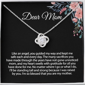 Chère maman, collier cadeau d'une fille, cadeaux de fête des mères, collier de bijoux pour maman