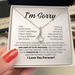 I'm Sorry Gift Apology Gift Necklace For Her, Please Forgive me Gift Wife, Girlfriend, Friend, Forgiveness, Forgive Necklace Bild 5