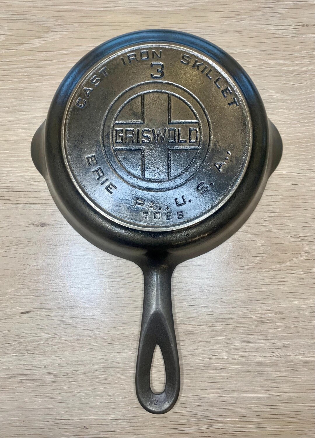 グリスウォルド スキレット #3 ヒートリング ブロック文字 1920～1930