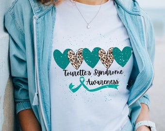 Camiseta de concientización sobre el síndrome de Tourettes/camisa de colores cómodos
