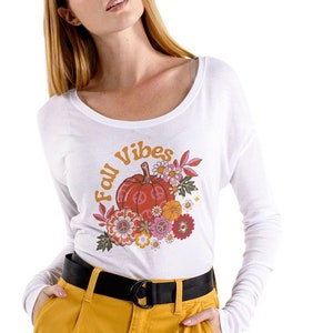 Fall shirt for fall vibes shirt cute fall shirt for