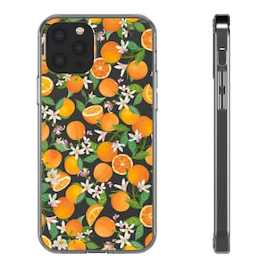botanical phone case orange phone case fruit phone case foodie phone case for fruit lover phone case cute phone case gift for her