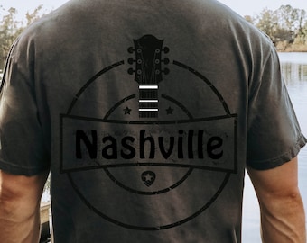 Nashville Music City T-Shirt: Guitar Graphic Tee