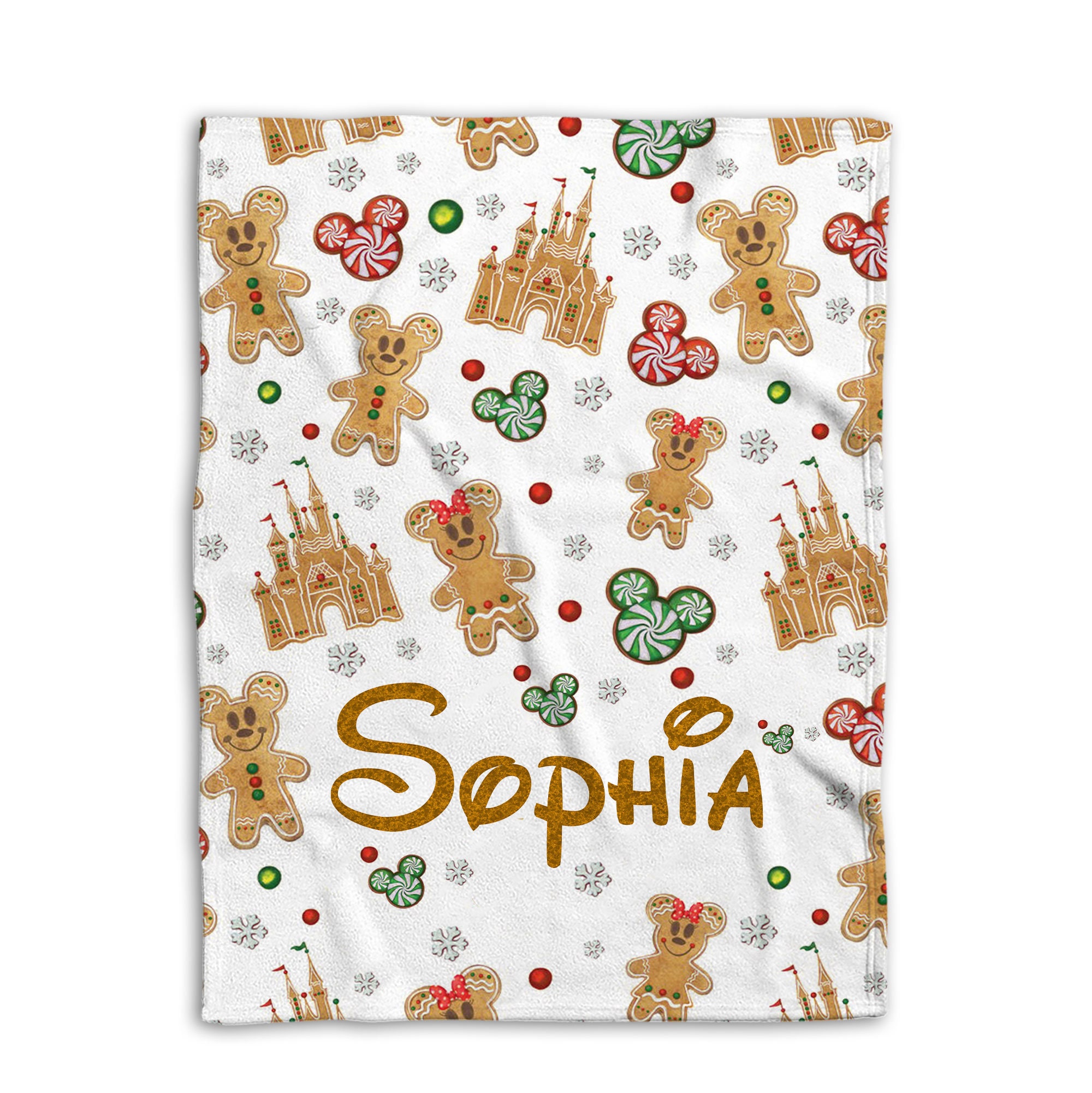 Disney Christmas Blanket, Magic Kingdom Soft Cozy Sherpa Fleece Throw