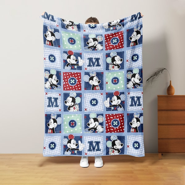 Mickey Mouse Blanket Etsy