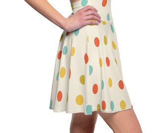 Polka Dot Damen Skater Rock