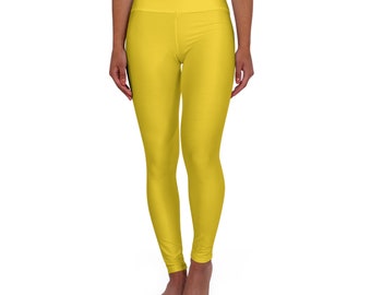 Gelbe Yoga-Leggings mit hoher Taille