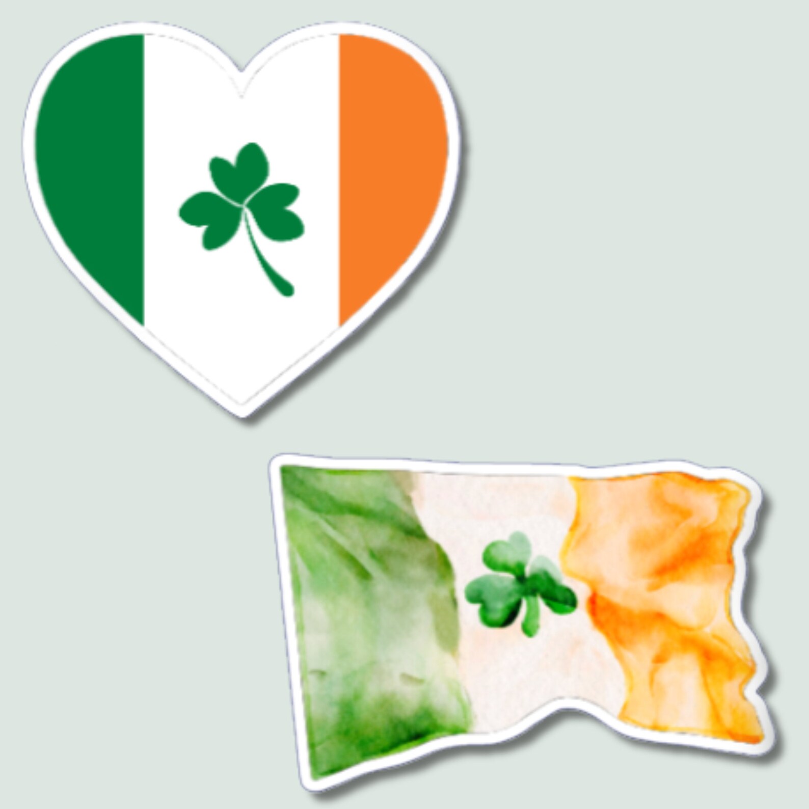 Vibrant Ireland Stickers, Decals. Waterresistant, Irish, Laptops