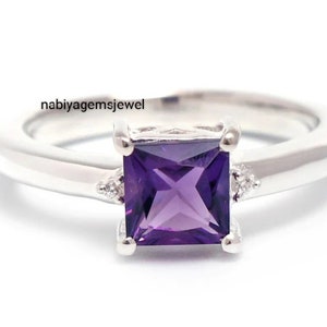 Amazing!! Amethyst silver ring for Girls & women, 925 starling silver ring hand made jewelry For wedding, engagement, anniversary ring