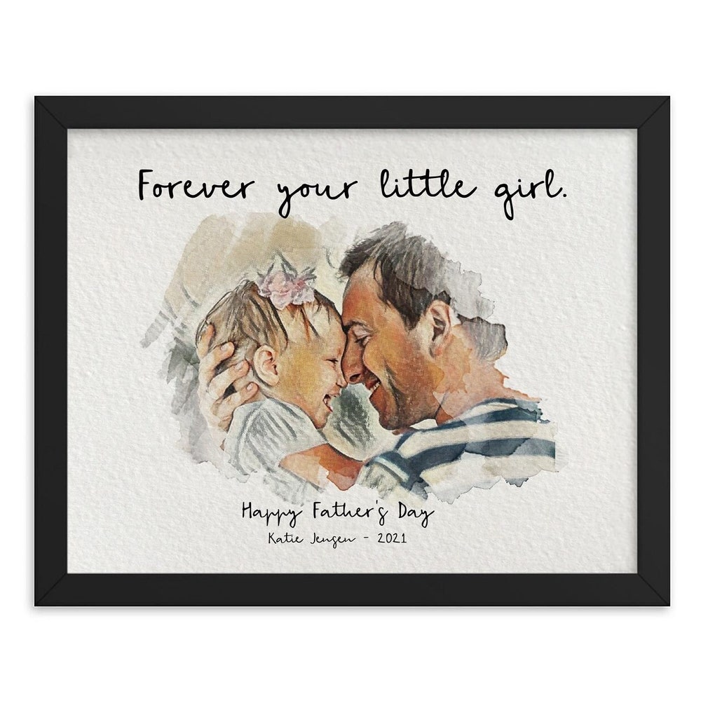 Gift For Dad Personalised Dad Drawing, Fathers Day Present For Him From Daughter Wife, Meaningful Artwork, Birthday Art Gift, Father'S Day Unforgettable Fathers Day Gift Gifts For Day Shirthome