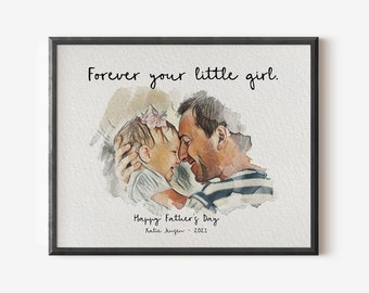 Fathers Day Gift From Wife & Daughter, First Father's Day Gift, Father's Day Gift, Father's Day Frame, Dad Birthday, Dad Christmas Gift