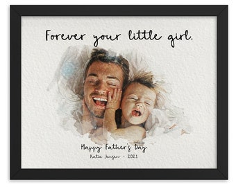 Fathers Day Gift From Wife & Daughter, First Father'S Day Gift, Father'S Day Gift, Father'S Day Frame, Dad Birthday, Personalized Frame