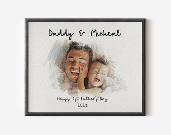 Fathers Day Gift From Wife, First Father's Day Gift, Father's Day Gift, Happy First Father's Day Frame, New Dad Gift, Dad Christmas Gift