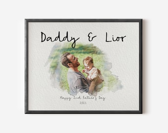 Fathers Day Gift From Wife, First Father's Day Gift, Father's Day Gift, Happy First Father's Day Frame, New Dad Gift, Dad Christmas Gift