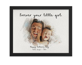 Disegno personalizzato per papà, regalo per la festa del papà da parte di sua moglie, opera d'arte significativa, regalo artistico per il compleanno, festa del papà indimenticabile