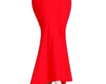 Sottoveste da donna per Saree Cotone Lycra Shapewear per donna Colore rosso Saree Shapewear Sottogonna indiana per donna