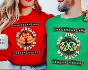 Funny Couples Christmas Sweatshirt: Matching Holiday Sweaters