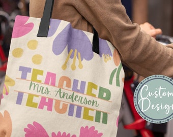 Personalisierte Lehrer Tragetasche, Benutzerdefinierte Lehrer Stoff Tasche Geschenk, Lehrer Wertschätzung