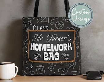 Personalized Teacher Tote Bag, Custom Teacher Stuff Bag Gift, Teacher Appreciation, Expert in Grade-ology