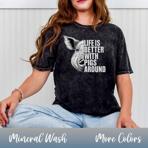 Pig Farm Animal Tshirt, Mineral Wash Tee, Western Wear, Gift for Farmer or Animal Lover