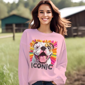 Iconic Bulldog Graphic Tee or Sweatshirt - Comfort Colors - Pet Lover Gift