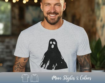 Gruseliges Geist Grafik T-Shirt: Gruseliges Halloween T-Shirt