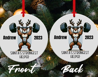 Decorazione natalizia per sollevamento pesi: regalo personalizzato per la palestra