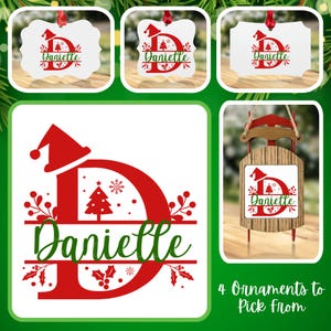 Personalized Christmas Ornament, Custom Name Ornament, Holiday Decoration, Christmas Gift, 4 Styles Available