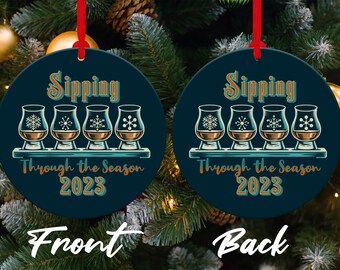 Adorno navideño de bourbon: regalo para los amantes del whisky, recuerdo de Kentucky